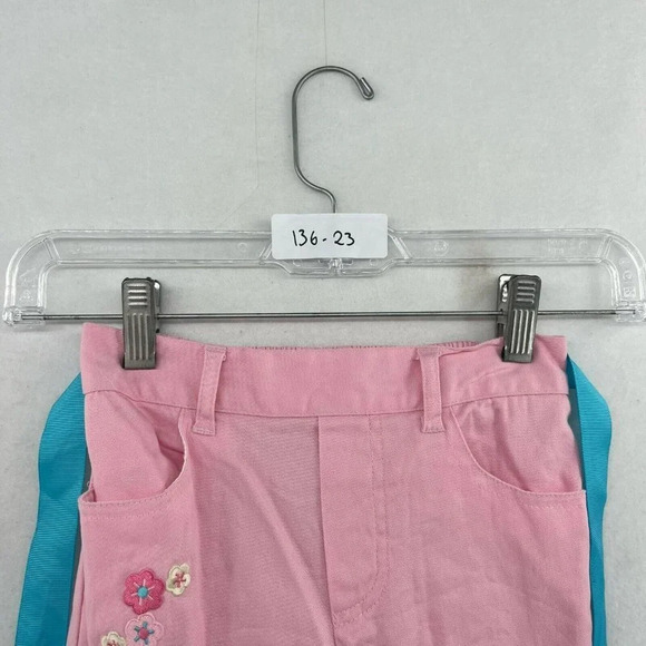 Hello Kitty Pants Kids Sz L (6X) Pink Embroidered Wide-Leg Ruffle Hem Stretch - Picture 12 of 12